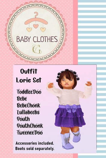 *BABY CLOTHES GL* Outfit Lorie Purple Set