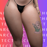 Vaporwave / Melting Statue Head Tattoo