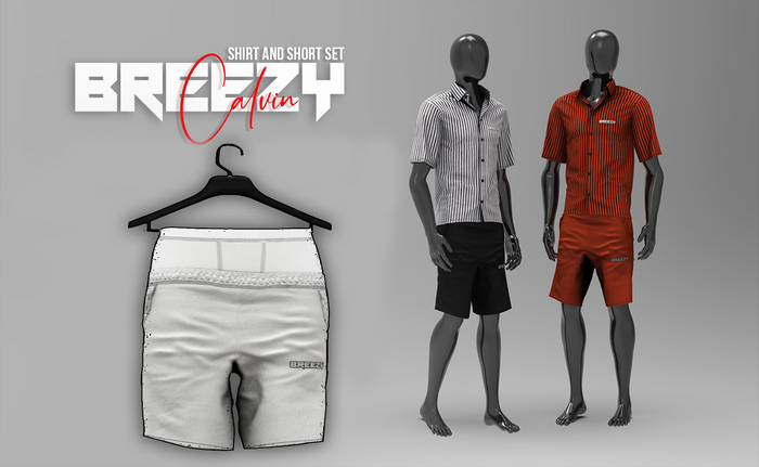 BREEZY - Calvin . Short ''White''