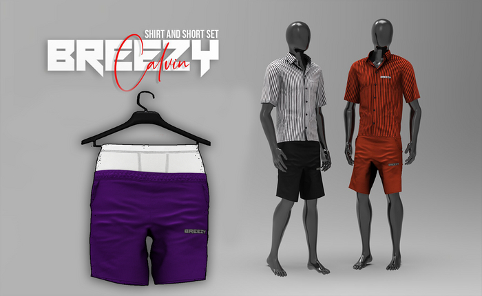 BREEZY - Calvin . Short ''Purple''