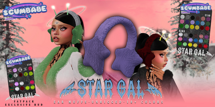 .:[SB]:. Star Gal Muffs Periwinkle