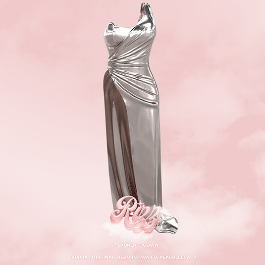 "RIZZ" X "LAURENT" GOWN - VANILLA