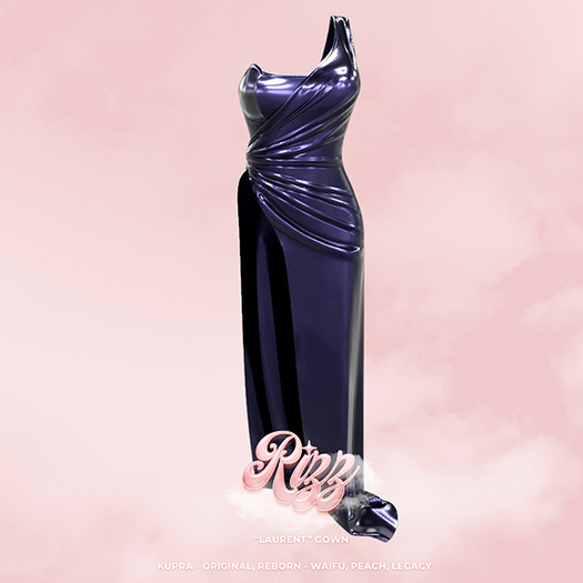 "RIZZ" X "LAURENT" GOWN - NAVY