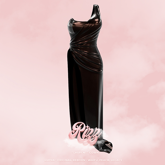 "RIZZ" X "LAURENT" GOWN - CHOCOLATE