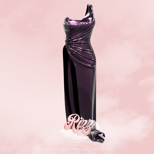 "RIZZ" X "LAURENT" GOWN - BERRY