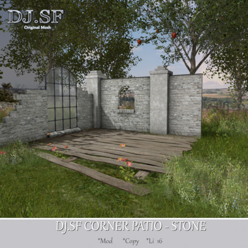 DJ.SF Corner Patio - Stone - Boxed