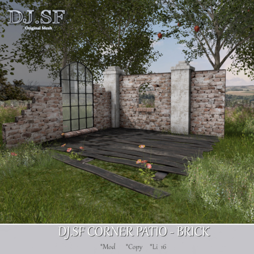 DJ.SF Corner Patio - Brick - Boxed