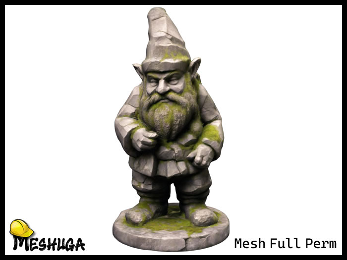 Meshuga Landscape - Gnome Stone Statue FULL PERM MESH 
