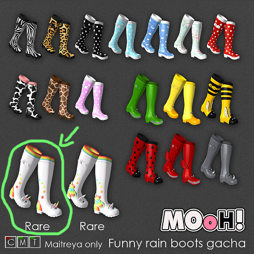 17. MOoH! Rain boot unicorn RARE