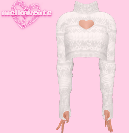 mellowcute-citrine sweater-white