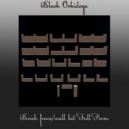 *BO* - Brick fence/wall kit Full Perm