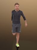3D Mesh Full Prime 3D PEOPLE The young man is doing some exercise and holding his legs with his hand 26775694