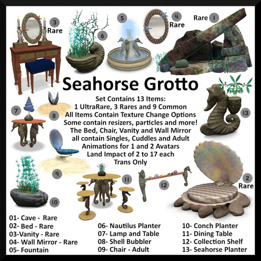 11-Seahorse Grotto Dining Table - Boxed