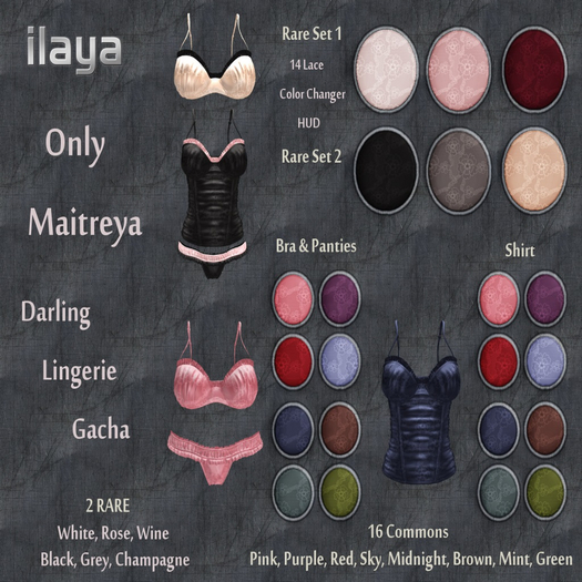 Second Life Marketplace - [ILAYA] Darling Lingerie Shirt {sky} BOX
