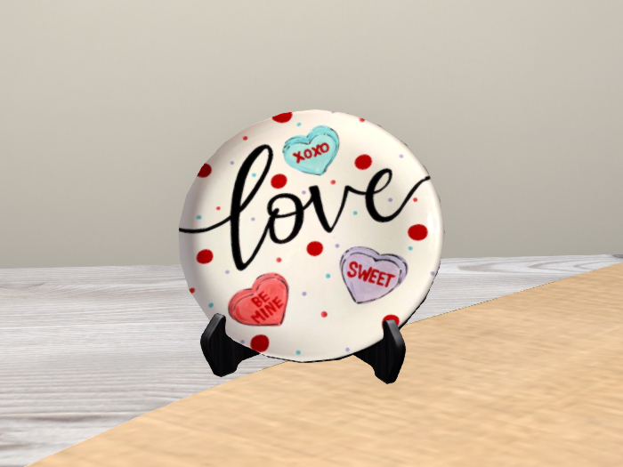Primitive Plate -Love Plate & Holder