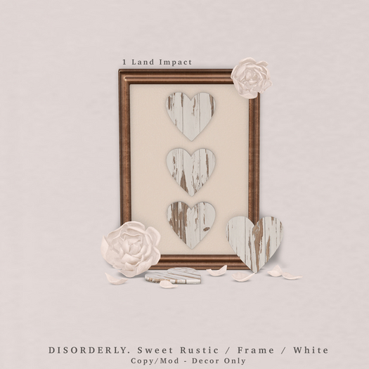DISORDERLY. / Sweet Rustic / Frame / White