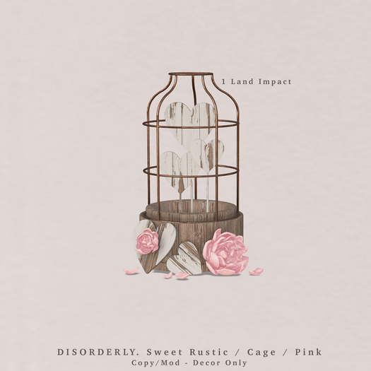 DISORDERLY. / Sweet Rustic / Cage / Pink