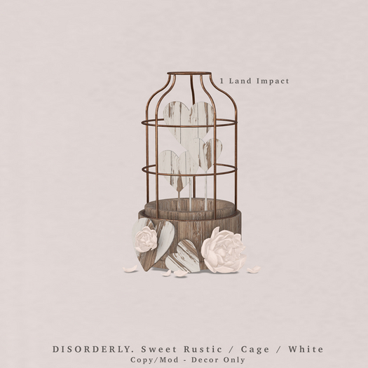 DISORDERLY. / Sweet Rustic / Cage / White