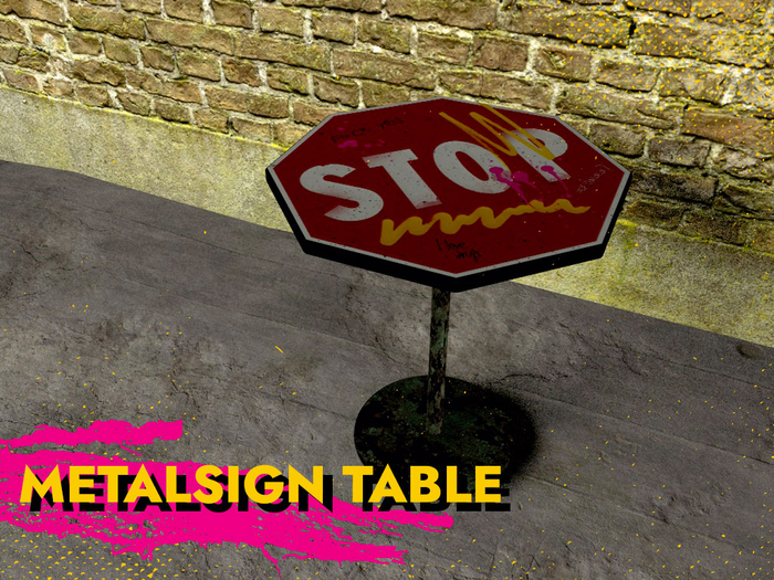 [HARMONY] - Metal Sign Table