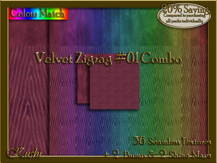 Velvet Zigzag #01 COMBO Texture Bundle