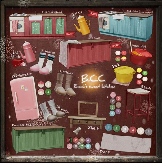 B.C.C Emma's sweet kitchen Sink-Color [Tex change] RARE