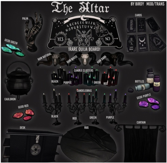Birdy - Altar set - Ouija Board [box] RARE