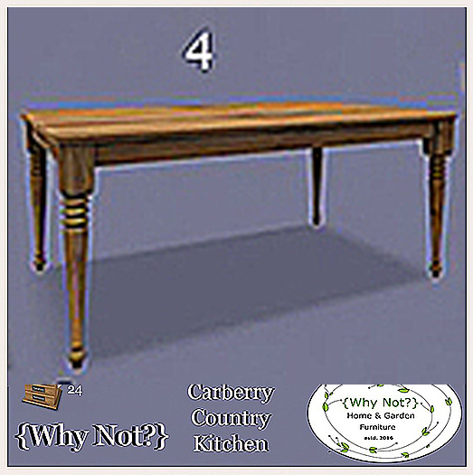 4. {Why Not?} Carberry Country Kitchen Table