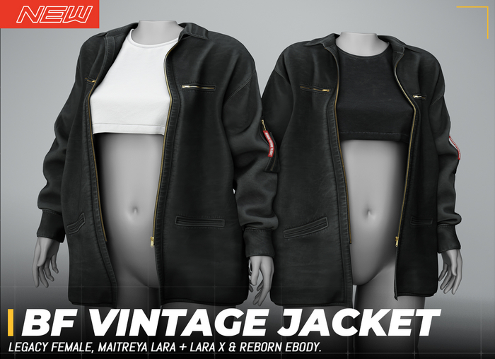 WAZ - Vintage Flight Jacket (Charcoal)