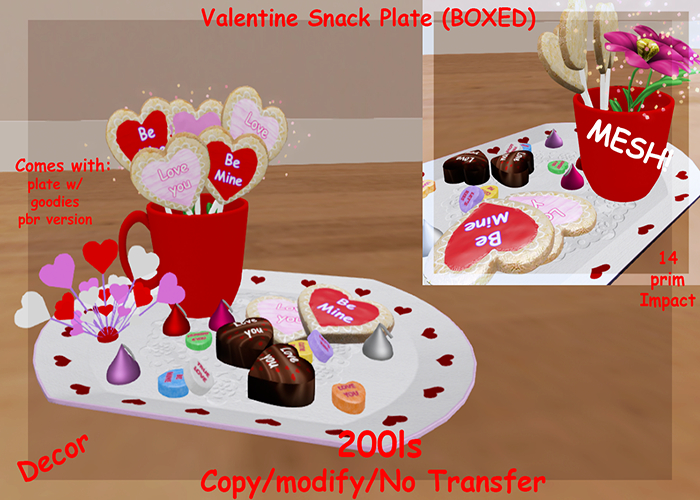 Valentine Snack Plate (BOXED)