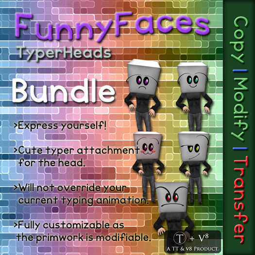 .::TT-V8::. Funny Faces Head Typer BUNDLE