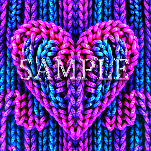 Zoy Texture [ Seamless Knit Interwoven Heart 01 ] B