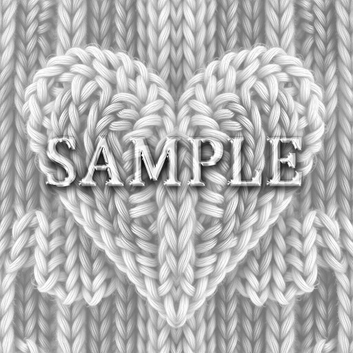 Zoy Texture [ Seamless Knit Interwoven Heart 01 ] Specular Map