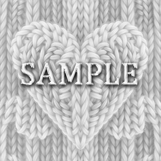 Zoy Texture [ Seamless Knit Interwoven Heart 01 ] AmbientOcclusion Map