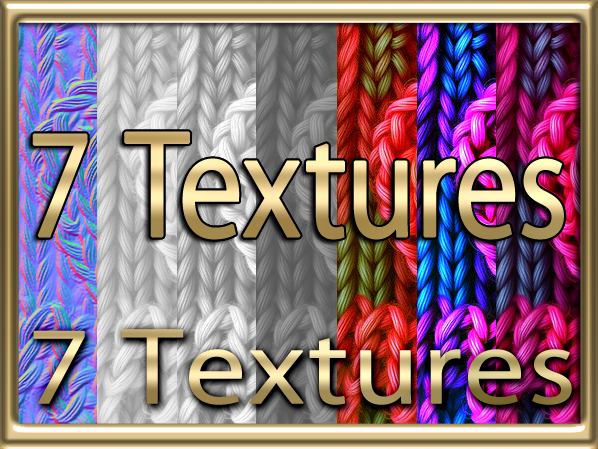 Zoy Texture [ Seamless Knit Interwoven Heart 01 ] 7 Textures