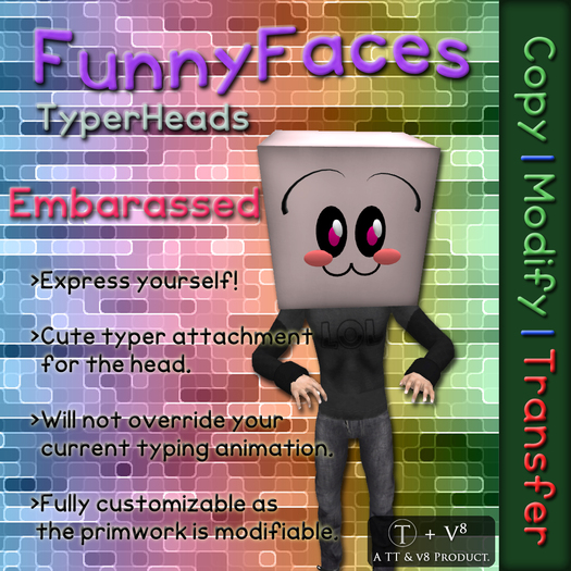 .::TT-V8::. Funny Faces Head Typer Embarassed