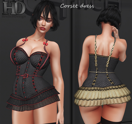HrelicHDesign Corset dress FAT PACK / LEGACY/ERIKA/LARA/BBL/KHARA/KUPS /GENX/DAINTY