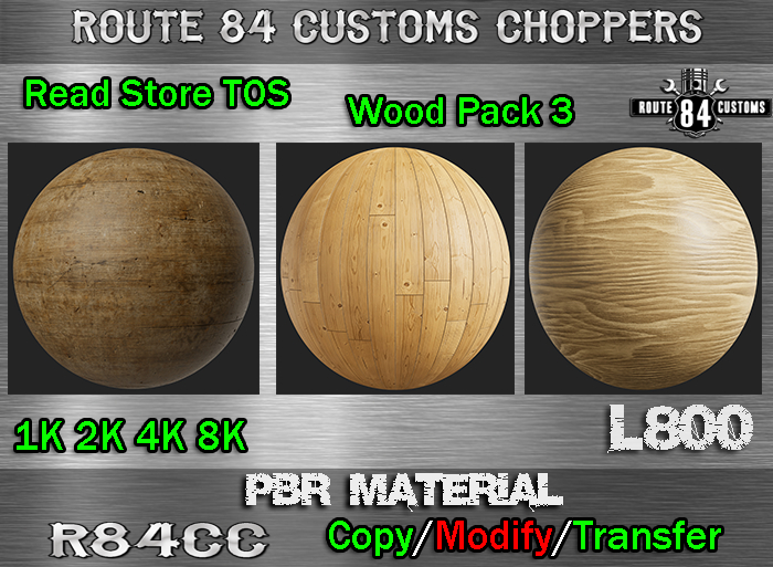 Route 84 Customs - PBR Material Wood pack 3