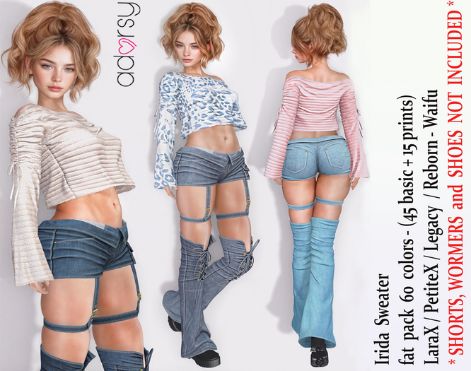 adorsy - Irida Sweater Fatpack - LaraX/Legacy/PetiteX/Reborn/Waifu