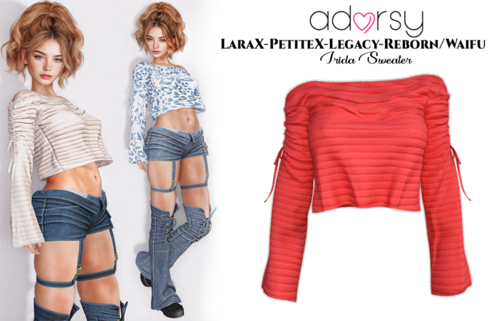 adorsy - Irida Sweater Red - LaraX/Legacy/PetiteX/Reborn/Waifu