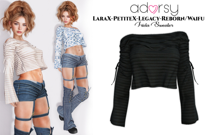 adorsy - Irida Sweater Dark Black - LaraX/Legacy/PetiteX/Reborn/Waifu
