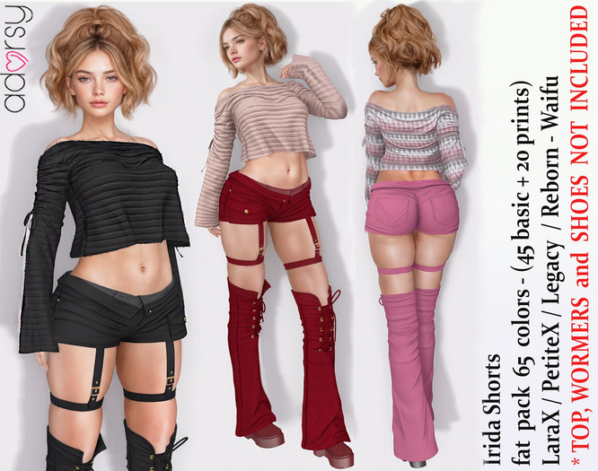 adorsy - Irida Shorts Fatpack - LaraX/Legacy/PetiteX/Reborn/Waifu