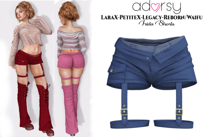 adorsy - Irida Shorts Blue - LaraX/Legacy/PetiteX/Reborn/Waifu