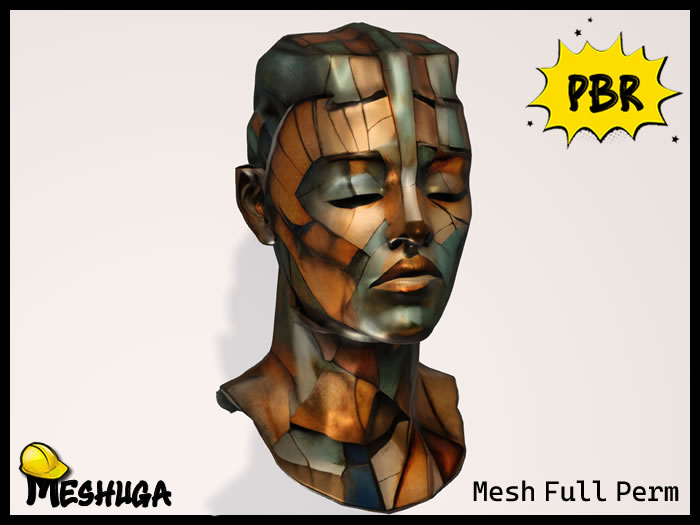 Meshuga PBR Fragmented Man Bust FULL PERM MESH