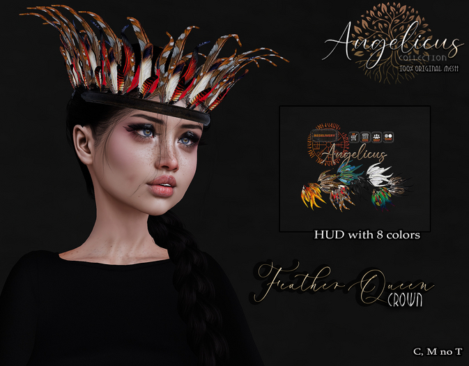.AngelicUs. Feather  queen crown