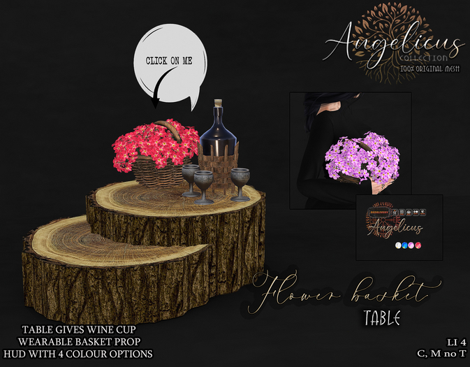 .AngelicUs. Flower basket table 