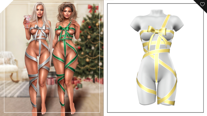 Havoc . Noella Ribbon Bodysuit . Yellow