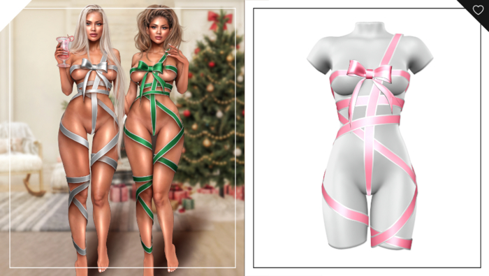 Havoc . Noella Ribbon Bodysuit . Pink