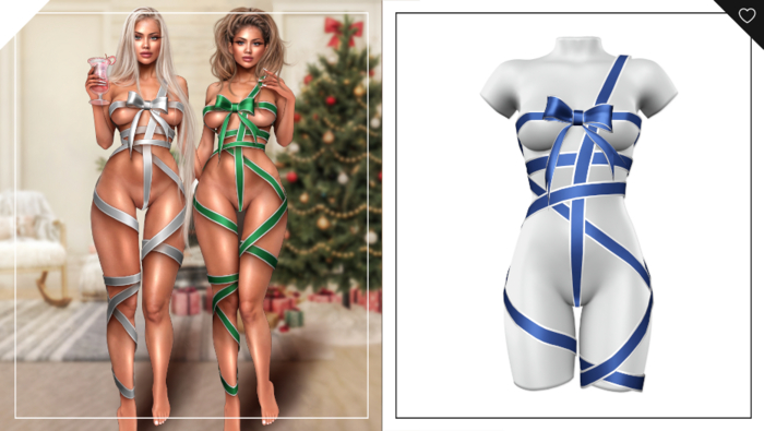 Havoc . Noella Ribbon Bodysuit . Navy