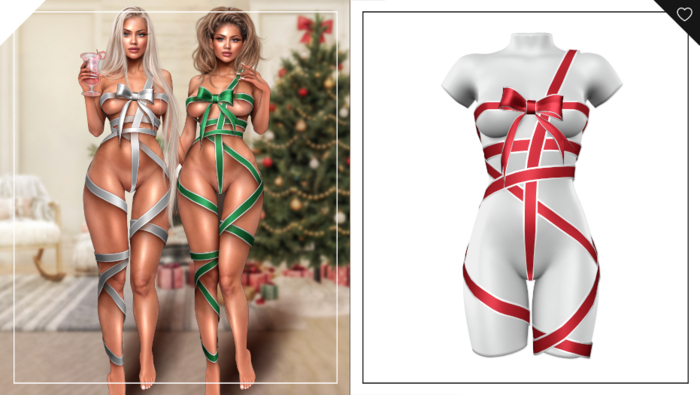 Havoc . Noella Ribbon Bodysuit . Fire