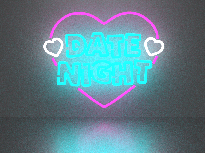 Date night neon sign Full Permission